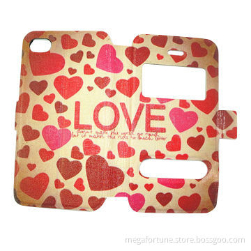 Flip PU leather cases, models for Samsung/iPhone 5S available, various pattern, fashionable design